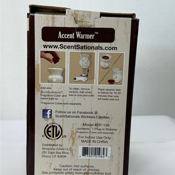 Scentsationals "Leather 'N Iron" Plug-in Wax Warmer w/ Horseshoe and Star - Picture 5 of 16